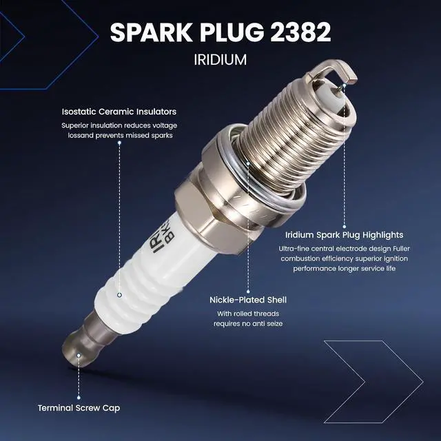 Alt view image 5 of 7 - 2-Pack UF407 Ignition Coils & 4-Pack 2382 Spark Plugs Kit Compatible with Mazda Protege 2001-2003, Protege5 2002-2003, 2.0L L4 - Replaces GN10301 IC527 C-637 C1340 & more
