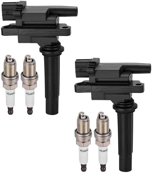 Main image of 2-Pack UF276 Ignition Coils & 4-Pack 2262 Spark Plugs Kit Compatible with Mazda Protege 1999 2000 2001 2002 2003, L4 1.6L - Replaces 178-8255 C1223 5C1206 88921413 1788255 & more