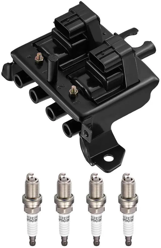 Main image of 1-Pack UF343 Ignition Coils & 4-Pack 2647 Spark Plugs Kit Compatible with Mazda Miata 1999-2000, 1.8L L4 - Replaces BP4W1810X BP4W1810XA BP4W1810XB & more