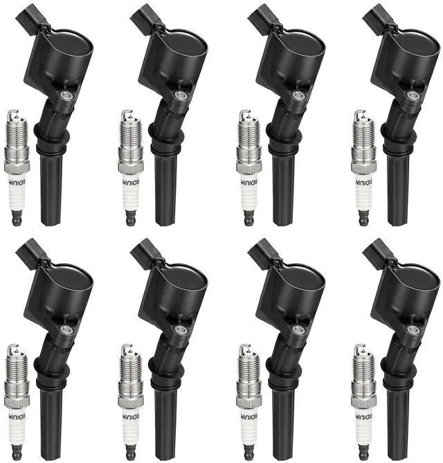 Main image of Ignition Coils Pack (8 Coils DG508+8 Iridium Spark Plugs sp479)Cure Misfires & Rough Idle for Ford F-150 / Mustang/Expedition/E-Series (5.4L/4.6L V8)Direct OE Replacements SP493 DG481