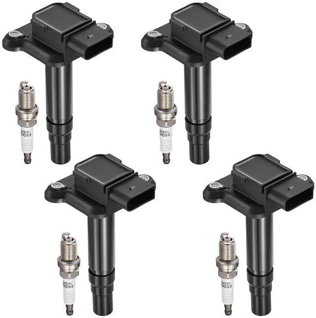 Main image of 4-Pack UF274 Ignition Coils & 6418 Spark Plugs Kit Compatible with Audi A4 A6 A8 S6 S8 TT Quattro, Volkswagen Beetle Golf Jetta Passat, 1.8L 4.2L - Replaces 06B905115B 5C1036 C1318 & more