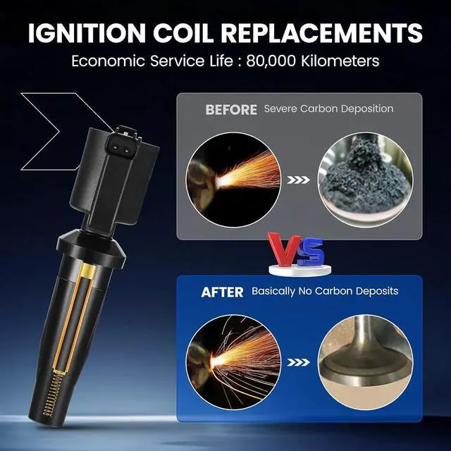 Alt view image 5 of 7 - 4 Ignition Coils Pack Fix Misfires for Ford Escape/Focus/Transit Connect & Mazda 3/6/Tribute & Mercury Mariner (2.0L/2.3L L4) Repl. DG504/4M5Z12029BB
