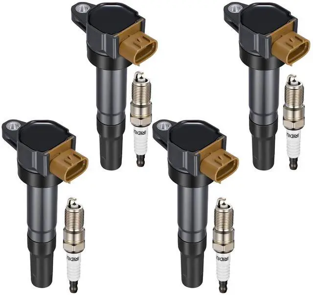 Main image of 4-Pack UF634 Ignition Coils & 95712 Spark Plugs Kit Compatible with Suzuki Grand Vitara Kizashi SX4 2010-2013, 2.0L 2.4L L4 - Replaces 3340051K40 3340051K60 AP5325 95712 & more