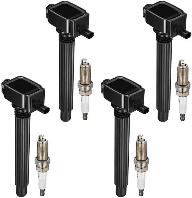 Main image of 4 Ignition Coils & 4 Spark Plugs - for Jeep Compass/Renegade/Cherokee, for Fiat 500X, forChrysler 200, for Dodge Dart 2.4L L4 2013-2020 - Repl UF751/4469