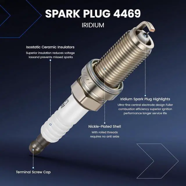 Alt view image 4 of 7 - 4 Ignition Coils & 4 Spark Plugs - for Jeep Compass/Renegade/Cherokee, for Fiat 500X, forChrysler 200, for Dodge Dart 2.4L L4 2013-2020 - Repl UF751/4469