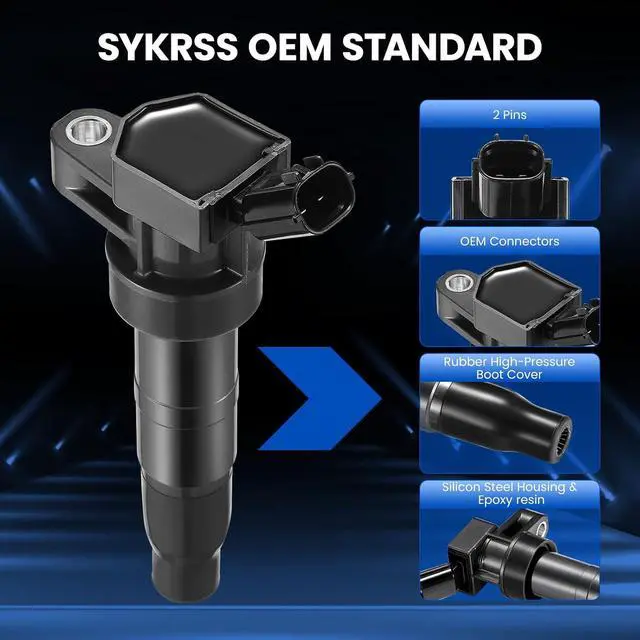 Alt view image 3 of 7 - 4 Ignition Coils Pack Fix Misfires for Kia Sorento/Forte/Optima/Sportage/Borrego/Rondo & Hyundai Sonata/Santa Fe/Tucson/Genesis (2.0L/2.4L/4.6L) Repl. UF611/C1667/C1669