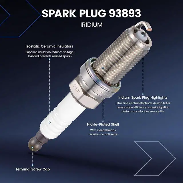 Alt view image 4 of 7 - 4 Ignition Coils & 4 Iridium Spark Plugs UF665 93893 for Subaru | Fits 2.5L: WRX STI(13-18),WRX(13-14),Impreza(11-14),Forester(11-13),Legacy(10-12). OE:22433AA600.Better MPG,Long-lasting