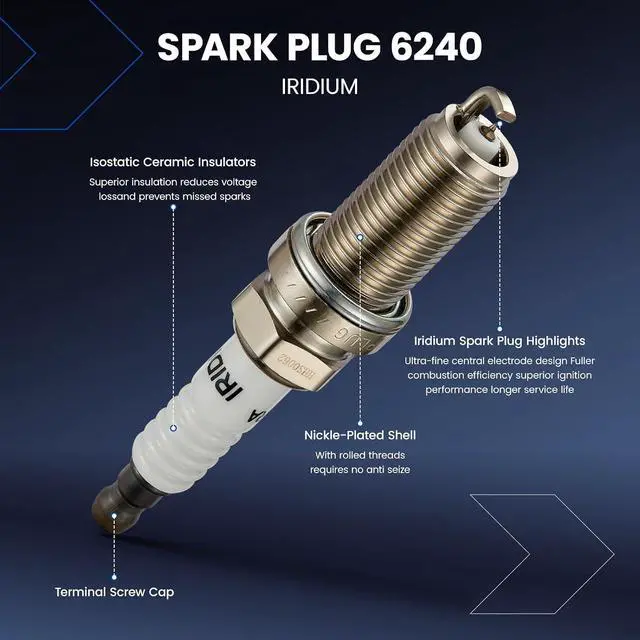 Alt view image 5 of 7 - 8 Ignition Coils & 8 Spark Plugs UF510 6240 for Nissan for Infiniti | Fits 5.6L:QX56(04-06),Armada(05-06),TITAN(04-06),Pathfinder(04).OE:5C1482,1788335,GN10243,224487S015.Better MPG,Long-lasting