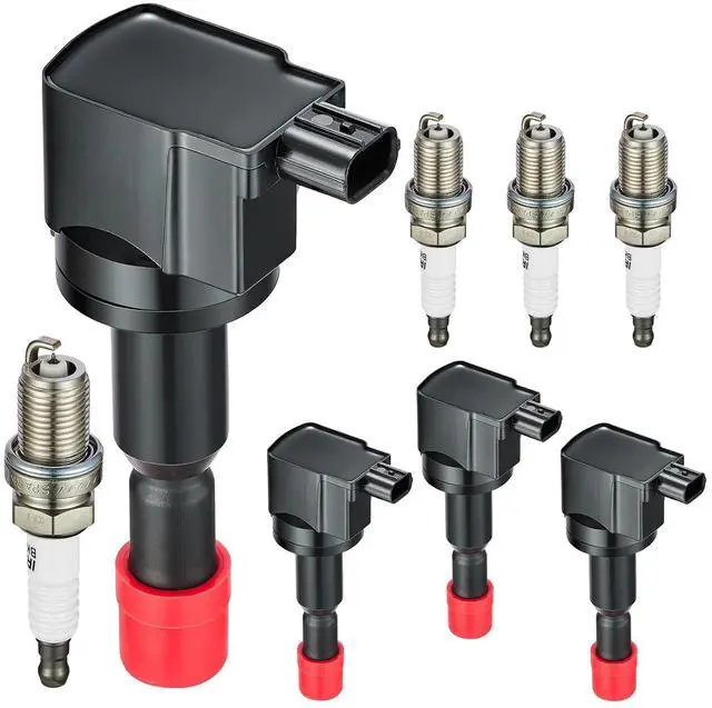 Main image of 4 Ignition Coils & 4 Iridium Spark Plugs for UF581 4504 for Honda | Fits 1.5L L4 07-08: Fit. OE:UF581,30520-PWC-003,30520-PWC-501,GN10249,5C1635,PK20TT. Direct fit.Better MPG, Long-lasting