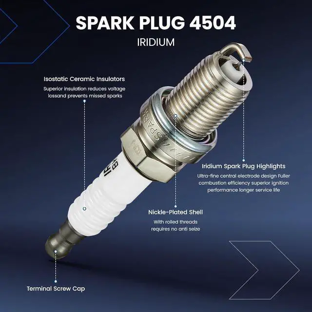 Alt view image 5 of 7 - 4 Ignition Coils & 4 Iridium Spark Plugs for UF581 4504 for Honda | Fits 1.5L L4 07-08: Fit. OE:UF581,30520-PWC-003,30520-PWC-501,GN10249,5C1635,PK20TT. Direct fit.Better MPG, Long-lasting