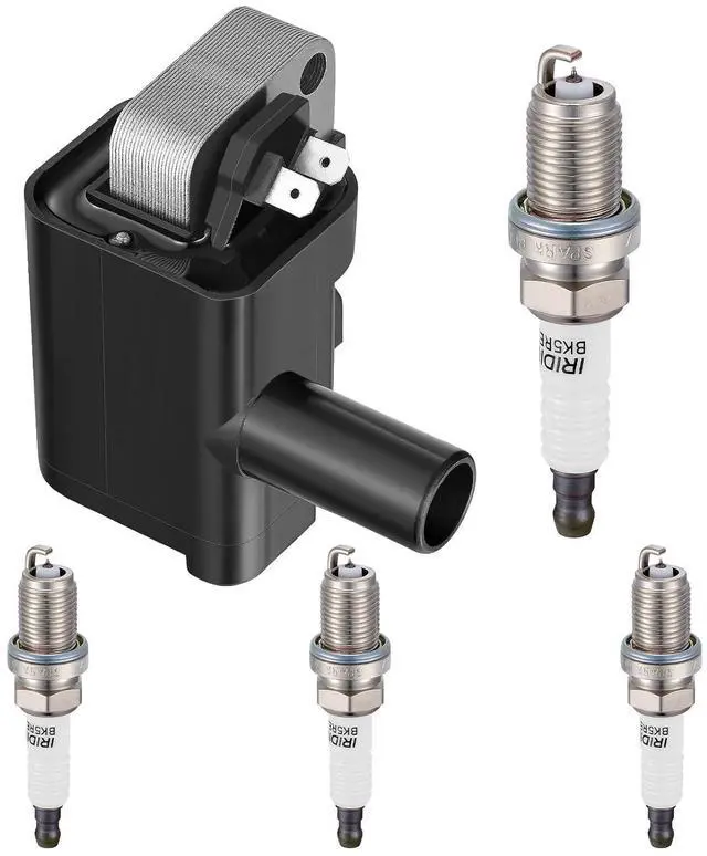 Main image of 1 Ignition Coil & 4 Spark Plugs UF731 7090 for Mercedes for Nissan | Fits 1.6/2.4L: Frontier(01-04 2.4L),Sentra(96-99 1.6L). OE:22433F4302,224330M200.Stronger Spark,Smoother Engine Performance.
