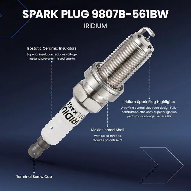 Alt view image 5 of 7 - 4 Ignition Coils UF583+ 4 Iridium Spark Plugs 9807B-561BW for Chevy | Fits: Honda L4: RSX(02-06 2.0L),Accord(03-07),Civic(06-11),CR-V(02-09),Element(03-11). OE:UF583,UF311,C1382. Direct fit.