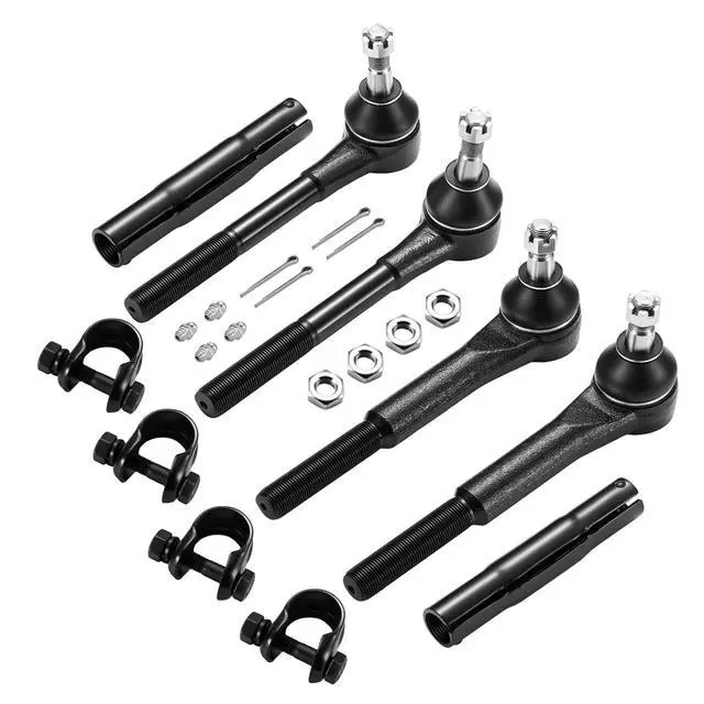 Alt view image 3 of 7 - 6-PC Tie Rod Ends Kits Compatible with Chevy Tahoe 1995-1999,2xOuter tie rod ES2836,2xInner tie rod ES2837,2xAdjustment Sleeve ES2004