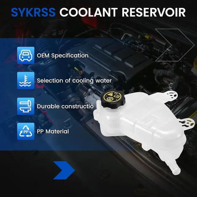 Alt view image 5 of 7 - 603-386 Engine Coolant Reservoir Tank for Chevrolet Sonic 12-20 | Fits Chevy Sonic 2012-2020 1.4/1.6/1.8L; OE 95048411/42609220; 900ml, pressurized cap; Direct replacement