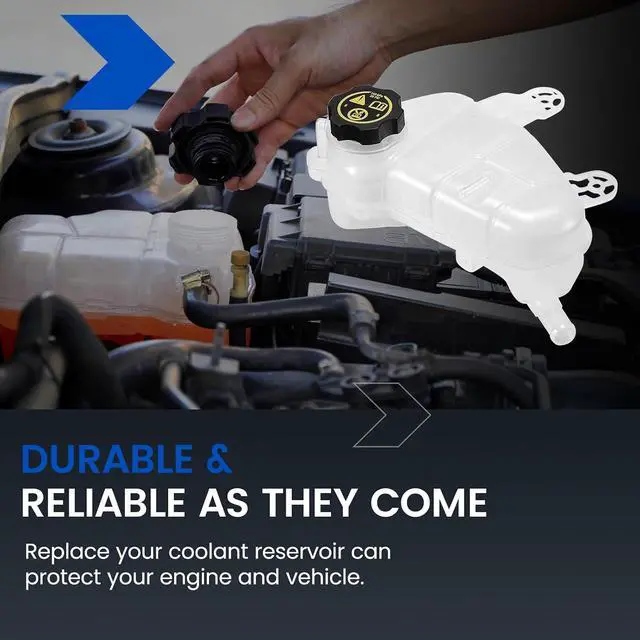 Alt view image 7 of 7 - 603-386 Engine Coolant Reservoir Tank for Chevrolet Sonic 12-20 | Fits Chevy Sonic 2012-2020 1.4/1.6/1.8L; OE 95048411/42609220; 900ml, pressurized cap; Direct replacement