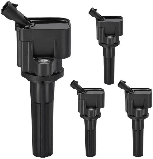Main image of 4 Ignition Coils UF497 for GM 2.9L 3.7L 4.2L for Chevy Buick Hummer | Fits GM L4/L5/L6 06-12: Rainier,Colorado,Trailblazer,Canyon,Envoy,H3,Ascender,9-7X. OE:12629472,C1558,12596547,12496574.