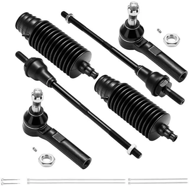 Main image of 6-PC Tie Rod Ends Kits Compatible with Chevy Express2500 2003-2019,2xOuter tie rod ES3609,2xInner tie rod ES80277,2xdust cover