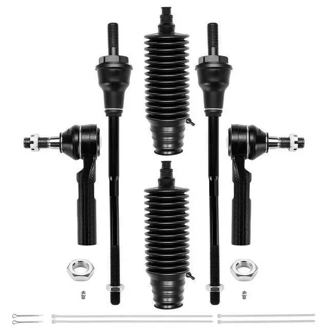 Alt view image 2 of 7 - 6-PC Tie Rod Ends Kits Compatible with Chevy Express2500 2003-2019,2xOuter tie rod ES3609,2xInner tie rod ES80277,2xdust cover