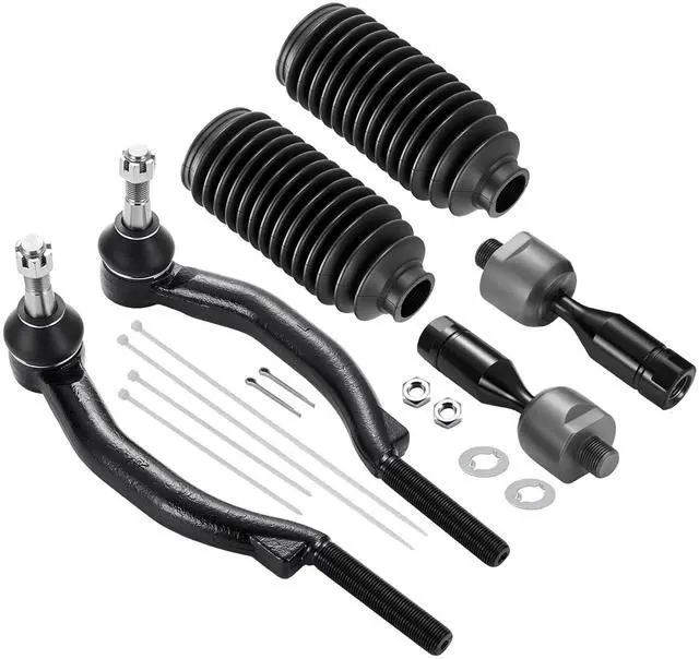 Main image of 6-PC Tie Rod Ends Kits Compatible with Chevy Trailblazer 2003-2009,1xOuter tie rod ES3675,1xOuter tie rod ES3676,2xInner tie rod EV80965,2xdust cover