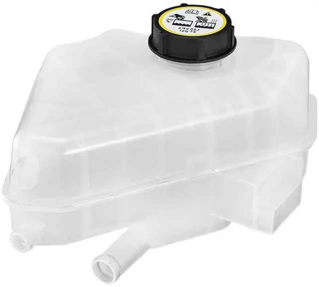 Main image of 603-381 Engine Coolant Reservoir Tank for Ford Fiesta EcoSport 11-19 | Fits Ford Fiesta 11-19 1.6/1.0L & EcoSport 13 2.0L; 21PSI cap, 2 holes; Replaces BE8Z8A080A/BE8Z8100A