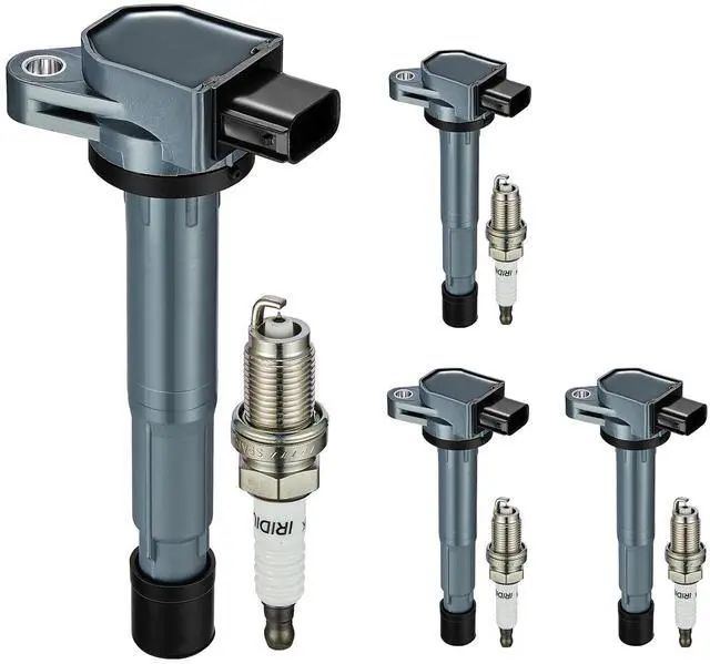 Main image of 4 Ignition Coils & 4 Spark Plugs for UF417 SP1018 for Accord | Fits 2.4L 2004-2008:TSX.OE:30520-PNC-004,52-1781,Direct fit,Stronger Spark,Smoother Engine Performance,Better MPG.