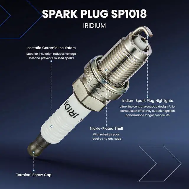 Alt view image 6 of 7 - 4 Ignition Coils & 4 Spark Plugs for UF417 SP1018 for Accord | Fits 2.4L 2004-2008:TSX.OE:30520-PNC-004,52-1781,Direct fit,Stronger Spark,Smoother Engine Performance,Better MPG.