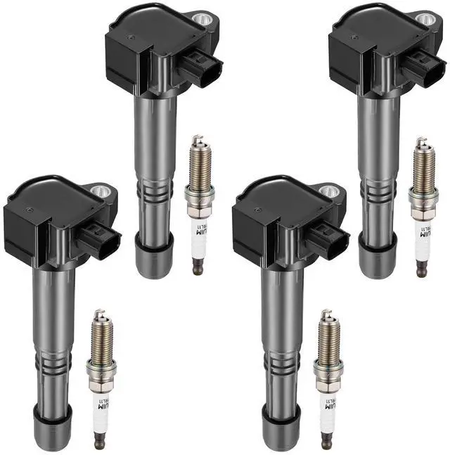 Main image of 4 Ignition Coils & 4 Spark Plugs UF712 93501 for Honda for Accord | Fits 2.4L : ILX(16-22),TLX(15-20),Accord(13-17),CR-V(15-19).OE: 305205A2A01,C867,5C1889, Hotter Spark, Quicker Acceleration.