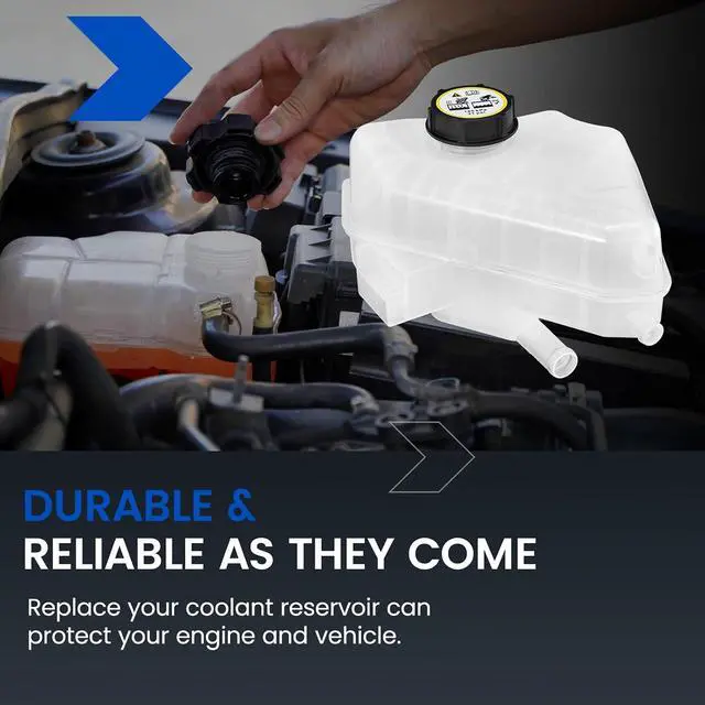 Alt view image 7 of 7 - 603-381 Engine Coolant Reservoir Tank for Ford Fiesta EcoSport 11-19 | Fits Ford Fiesta 11-19 1.6/1.0L & EcoSport 13 2.0L; 21PSI cap, 2 holes; Replaces BE8Z8A080A/BE8Z8100A