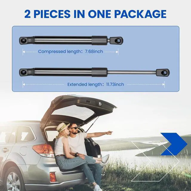Alt view image 3 of 7 - Trunk Struts 7079 Shock Lift Support for Mitsubishi Lancer 2008-2016 | Fits Mitsubishi Lancer 2008-2016 2.0L/2.4L | OE# PM3110/5925A003 | Extended 20.87" Compressed 12.2" | 280N | 2 Pcs