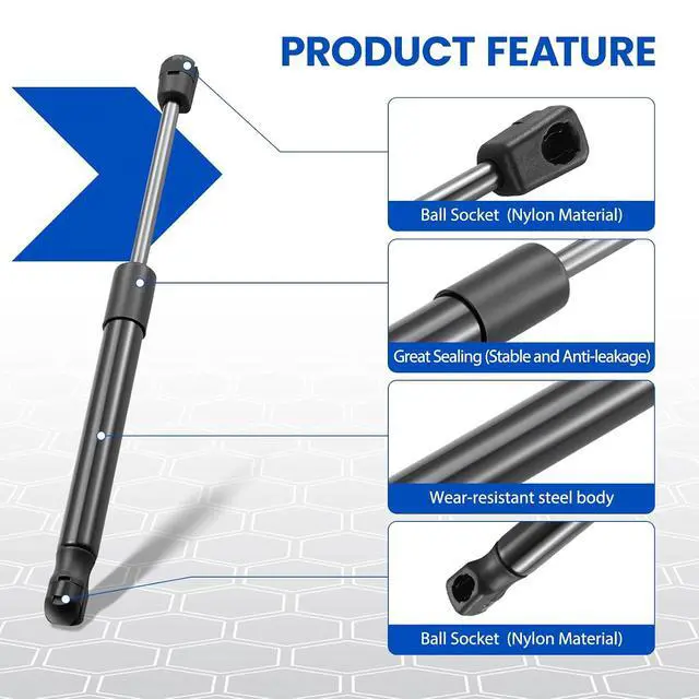 Alt view image 4 of 7 - Trunk Struts 7079 Shock Lift Support for Mitsubishi Lancer 2008-2016 | Fits Mitsubishi Lancer 2008-2016 2.0L/2.4L | OE# PM3110/5925A003 | Extended 20.87" Compressed 12.2" | 280N | 2 Pcs