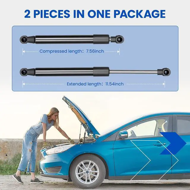 Alt view image 3 of 7 - Hood Struts SG487001 Shock for Land Rover Range Rover 2003-2012 | Compatible with Range Rover 2003-2012 4.4L/5.0L V8 | OE# XH4216E610AA/PM1060/32029656 | Extended 11.54" | 2 Pcs