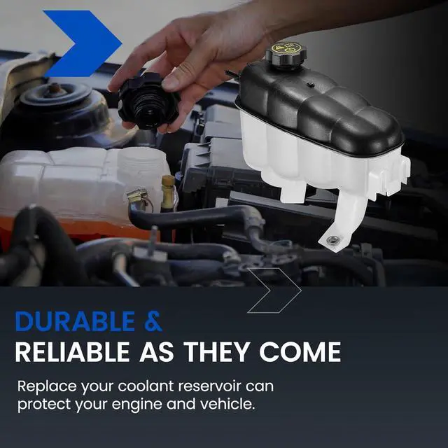 Alt view image 7 of 7 - 603-973 Engine Coolant Reservoir Tank for GM Full-Size Trucks | Fits Silverado/Sierra/Suburban/Tahoe/Escalade 2014-2020 4.3-6.2L; OE 22856231/3014134; Pressurized, direct replacement