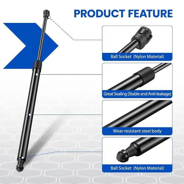 Alt view image 4 of 7 - Trunk Struts 6756 Lift Support for Lexus RX350/RX450h 2010-2015 | Fits RX350 & RX450h 2010-2015 | OE# PM3066/689600E030 | Extended 23.4" Compressed 15.5" | 632N | 2 Pcs