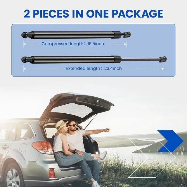 Alt view image 3 of 7 - Trunk Struts 6756 Lift Support for Lexus RX350/RX450h 2010-2015 | Fits RX350 & RX450h 2010-2015 | OE# PM3066/689600E030 | Extended 23.4" Compressed 15.5" | 632N | 2 Pcs