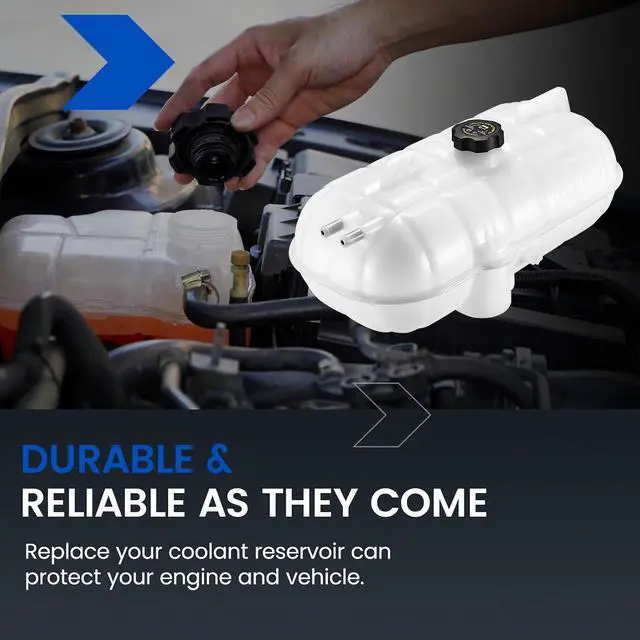 Alt view image 7 of 7 - 603-5201 Engine Coolant Reservoir Tank for Freightliner 01-15 | Fits Freightliner Century/Columbia/Coronado 01-15; 16PSI cap, pressurized; Replaces S-20397/05-23045-000/0523045000