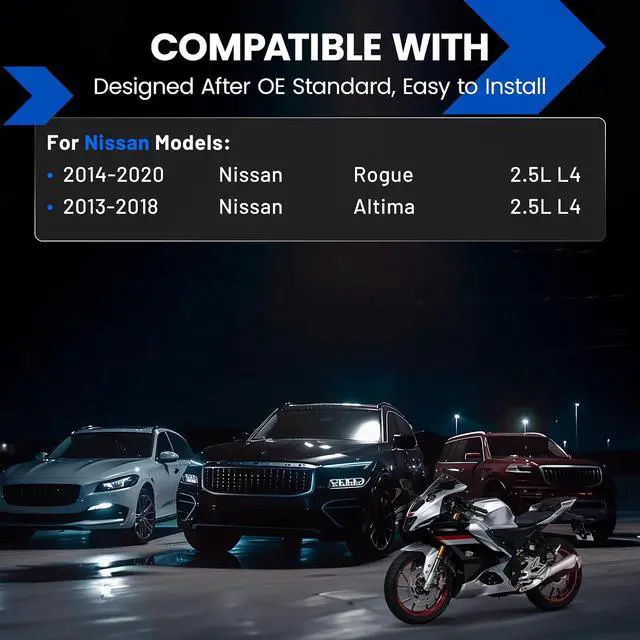 Alt view image 4 of 7 - 94702 Iridium Spark Plugs 4 Pack - Compatible with Nissan Altima 2013-2018, Rogue 2014-2020, 2.5L Engine - Replaces DF6H-11A, DF6H11A, 1UXE18110, BY483DF6H0 Spark Plug
