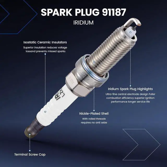 Alt view image 4 of 7 - 4 Ignition Coils & 4 Iridium Spark Plugs UF708 91187 for Nissan | Fits 2.0L L4 2013-2019: NV200.OE:22448-1KT0A,2505302211,IC812,PR4011,PPCUC16.Stronger Spark,Smoother Engine Performance.