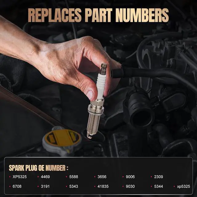 Alt view image 3 of 7 - Set of 4 Iridium Spark Plugs XP5325 Compatible with Kia Forte Koup Sorento Sportage Optima Compatible with Scion tC Santa Fe Tucson Altima Sentra 1.8L 2.0L 2.4L 2.5L L4 Replaces 4469