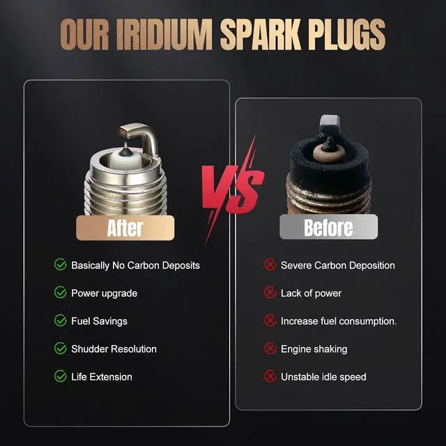 Alt view image 6 of 7 - Set of 4 Iridium Spark Plugs XP5325 Compatible with Kia Forte Koup Sorento Sportage Optima Compatible with Scion tC Santa Fe Tucson Altima Sentra 1.8L 2.0L 2.4L 2.5L L4 Replaces 4469