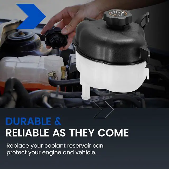 Alt view image 7 of 7 - 603-338 Engine Coolant Reservoir for Chevy Equinox for GMC Terrain | Fits GMC Terrain 2010-2017 & Chevy Equinox 2010-2017 2.4/3.0/3.6L; OE 20816269/22829367; 1L, 15PSI cap, no sensor; Direct
