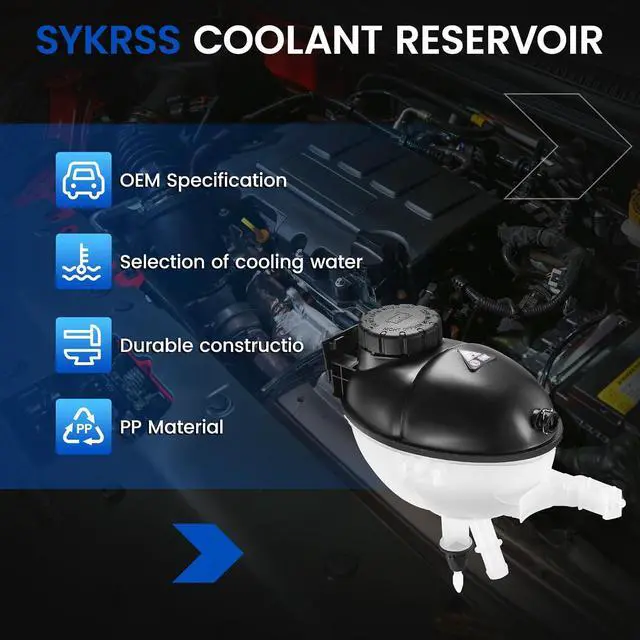 Alt view image 5 of 7 - 603-257 Engine Coolant Reservoir Tank for Mercedes C/E/CLS | Fits Mercedes-Benz C300/E350/C180/CLS400 2008-2019 1.6-4.7L; OE 2045000049/2045000549; 1.3L, 29PSI cap, sensor; Direct fit