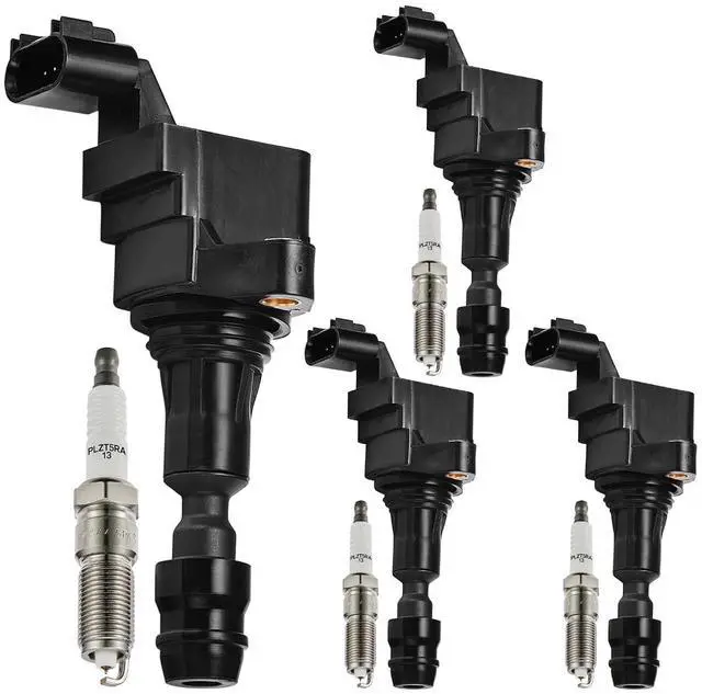 Main image of 4 Ignition Coils UF491 + 4 Spark Plugs XP5263 for GMC for Chevy | Fits GM L4 06-17:LaCrosse,Regal,Cobalt,HHR,Malibu,Equinox,Terrain,Solstice,G5,Aura,Ion,Vue. OE:D522C,12578224,12638824.