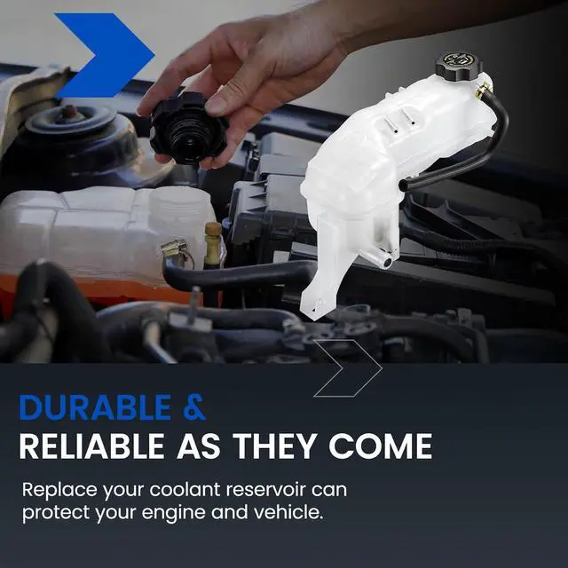 Alt view image 7 of 7 - 603-109 Engine Coolant Reservoir Tank for Chevrolet Pontiac 99-05 | For Pontiac Grand Am/Sunfire 99-05 & Chevy Cavalier/Malibu 99-05; 15PSI cap, pressurized; Replaces 22712361/22712027/FRT1201C