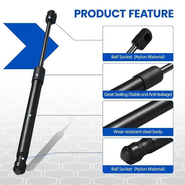 Alt view image 4 of 7 - Hood Struts PM1019 Shock Lift Support Gas Spring for Acura TL 06-08 | Compatible with Acura TL 2006-2008 | OE# 74145SEPH01 | Extended 14.37" Compressed 9.25" | 298N | 2 Pcs