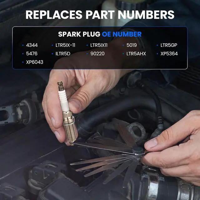 Alt view image 3 of 7 - 5019 Iridium Spark Plugs 8 Pack - Compatible with GMC Sierra, Yukon Chevy Silverado 1500/2500HD/3500HD, Tahoe, Camaro, Suburban, Corvette, Escalade, Escalade ESV, 5.3L 6.2L Engine