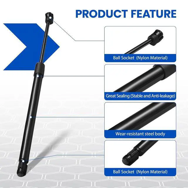 Alt view image 4 of 7 - Front Car Hood Struts 4339 for Ford F-250/F-350 Super Duty 1999-2007 | Fits F-250/F-350/F-450/F-550 Super Duty 1999-2007 & Excursion 2000-2005 | OE# SG304029/8194166 | 2 Pcs