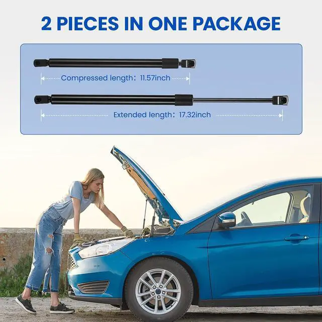 Alt view image 3 of 7 - Front Car Hood Struts 4339 for Ford F-250/F-350 Super Duty 1999-2007 | Fits F-250/F-350/F-450/F-550 Super Duty 1999-2007 & Excursion 2000-2005 | OE# SG304029/8194166 | 2 Pcs