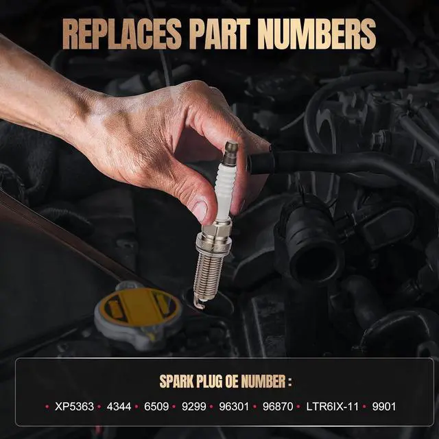 Alt view image 3 of 7 - Set of 4 Iridium Spark Plugs XP5363 Compatible with Fiesta C-Max Focus EcoSport Transit Connect Fusion Escape SSV Plug-In Hybrid MKZ Envision 1.6L 2.0L 2.5L L4 Replacement for XP5363 Spark Plug