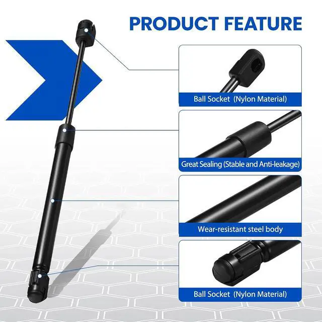 Alt view image 4 of 7 - Front Hood Struts 4142 Lift Support for Ford Explorer 2002-2010 | Fits Ford Explorer 2002-2010 | OE# SG404025/1L2Z16C826AA | Extended 13.1" Compressed 8.9" | 271N | 2 Pcs | Rust-resistant