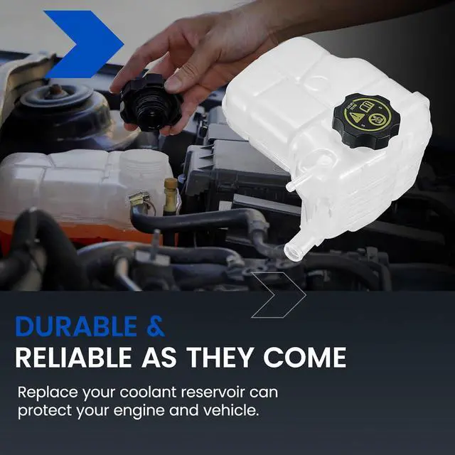Alt view image 7 of 7 - 603-383 Engine Coolant Reservoir Tank for Buick Verano/Chevy Cruze | Fits Chevy Cruze 10-16, Orlando 12-14; Fits Buick Cascada 16-19, Verano 12-17; 20PSI cap, 2 holes; Replaces 13256823/13393368